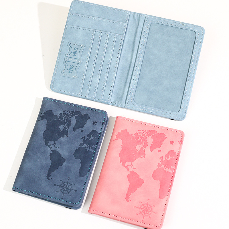 ซองใส่พาสปอร์ตหนังพิมพ์ลายแผนท - Travel Accessories India บทวิจารณ์และราคา