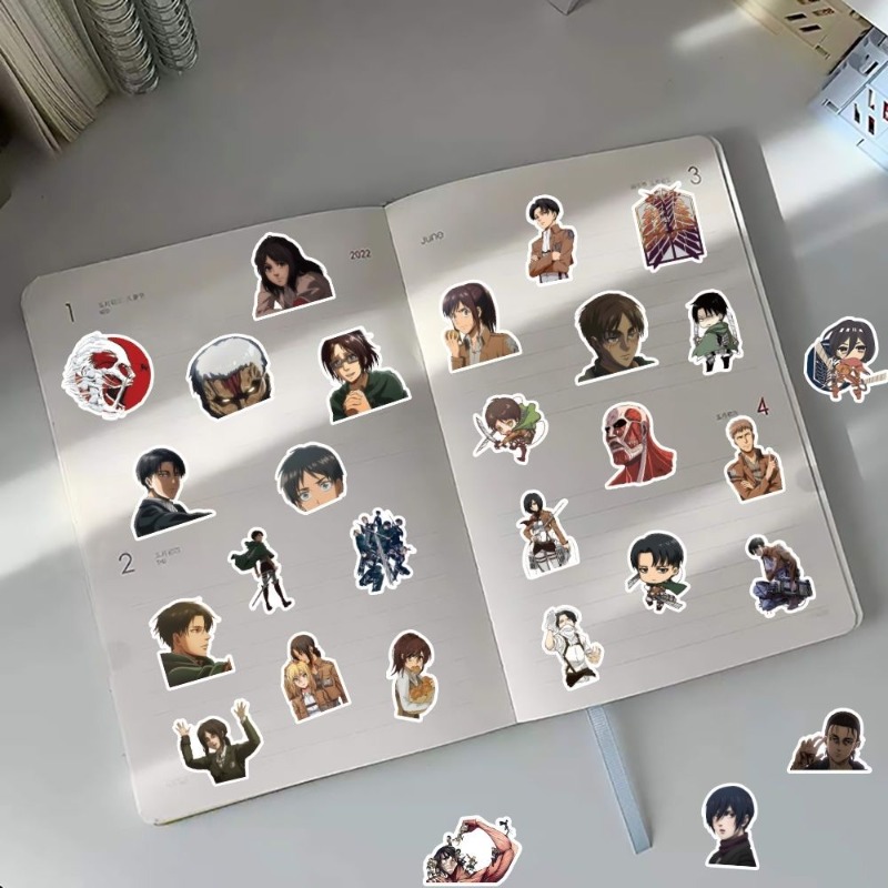60 ชิ้นสติกเกอร์อนิเมะ Attack  - Luggage Cover Protector บทวิจารณ์และราคา